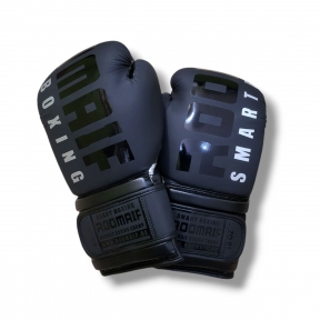 Рукавички боксерські ROOMAIF Smart Boxing чорні матові