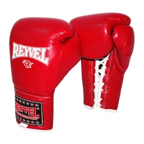 REYVEL  PRO Боксерские перчатки на шнуровке кожа
