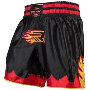 Шорти для кікбоксингу та тайского боксу, чорний/червоний,