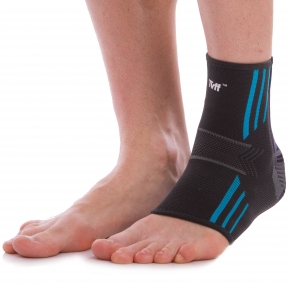 Голеностоп эластичный (1шт) TVFF 904101 (полиамид, спандекс, р-р S-XL, черный-голубой)