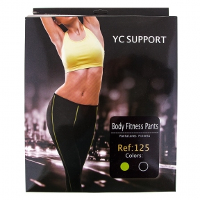 Брюки для похудения T-125, черно/зеленый, р. L