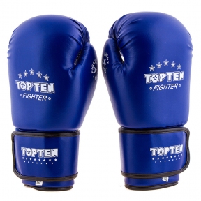 Боксерські рукавички TT, шкірозамінник, сині