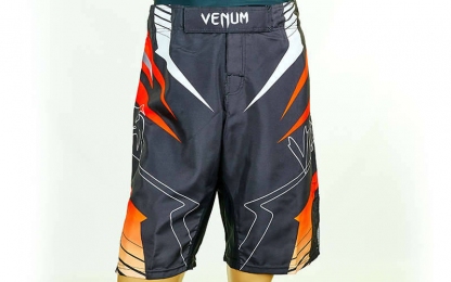 Шорты для смешанных единоборств ММА VENUM SHARP CO-5805-R (PL, р-р M-XL, черный-красный)