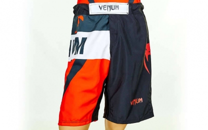 Шорты для смешанных единоборств ММА VENUM REVENGE CO-5817 (PL, р-р M-XL, чер-крас)