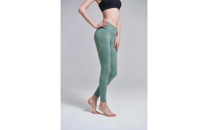 Лосины для фитнеса и йоги VSX CK5529-M (лайкра, р-р S-L-42-48, мятный)