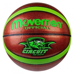 М'яч баскетбольний Movemen №7 PU Circuit, салатовий.